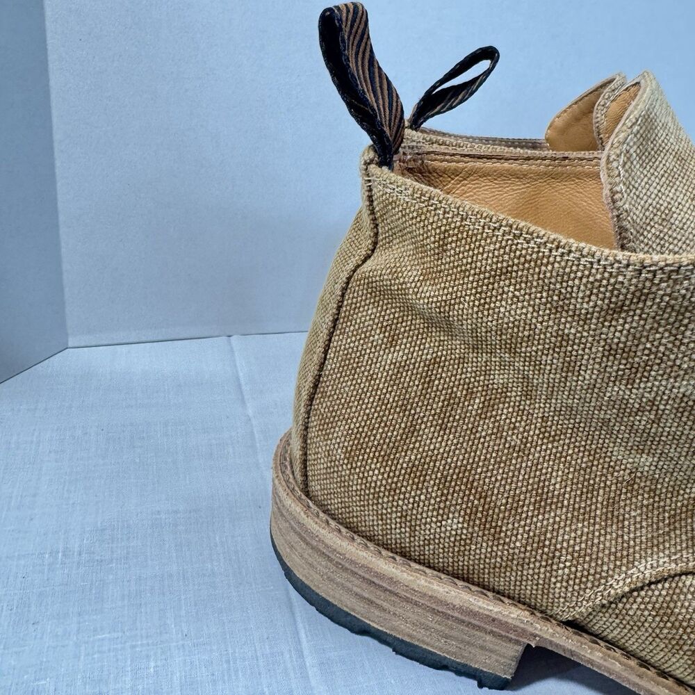 Billy Reid Canvas Chukka Boots Mens 10 Heavyweight Brown* Made In Itay Hand Made - Picture 7 of 16